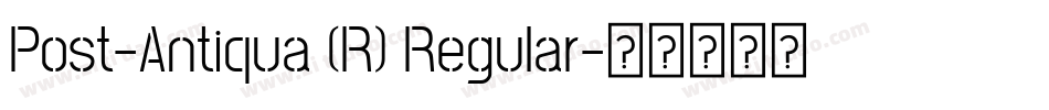 Post-Antiqua (R) Regular字体转换
